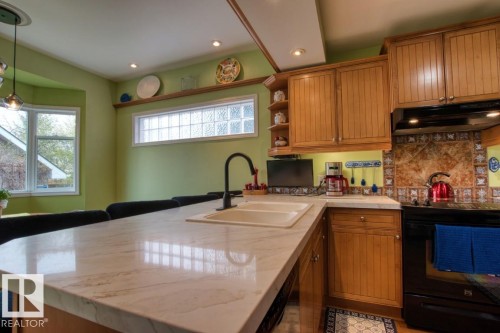 14014 106 Avenue, Edmonton, AB - Indoor Photo Showing Kitchen With Double Sink