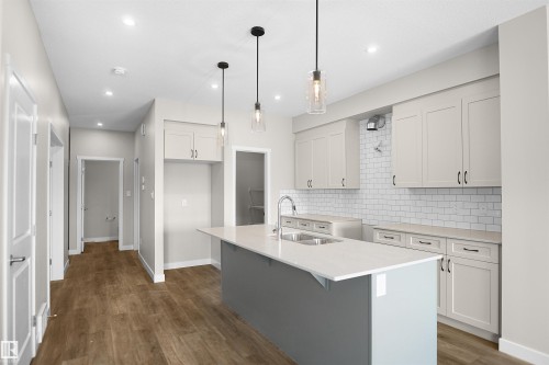 7235 182 Avenue, Edmonton, AB - Indoor Photo Showing Kitchen With Double Sink With Upgraded Kitchen