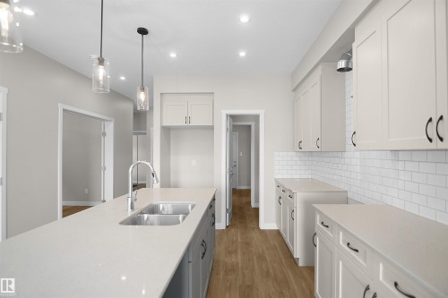 7235 182 Avenue, Edmonton, AB - Indoor Photo Showing Kitchen With Double Sink With Upgraded Kitchen