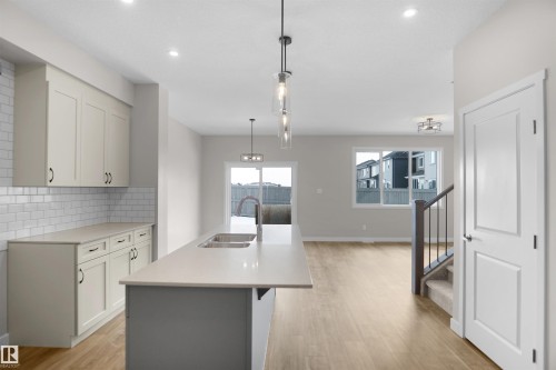 7235 182 Avenue, Edmonton, AB - Indoor Photo Showing Kitchen With Double Sink With Upgraded Kitchen