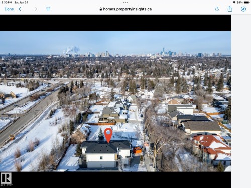 Two-story residential property with dark roofing and white siding - 5820 110 Street, Edmonton, AB -  With View