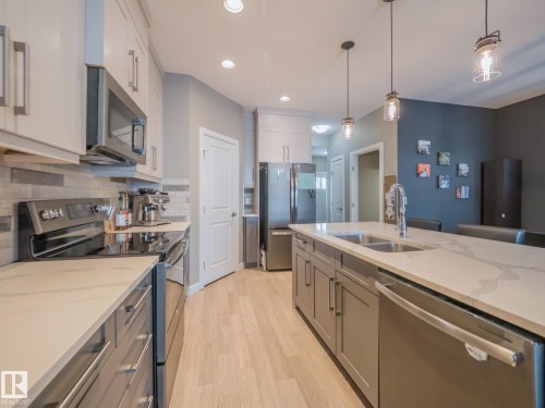 12137 103 Street, Edmonton, AB - Indoor Photo Showing Kitchen With Double Sink With Upgraded Kitchen