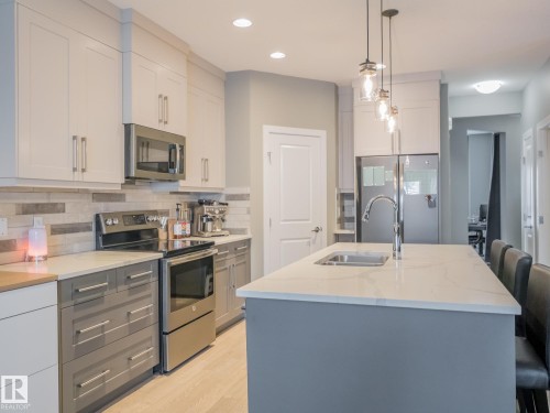 12137 103 Street, Edmonton, AB - Indoor Photo Showing Kitchen With Double Sink With Upgraded Kitchen