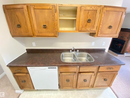 203 10826 113 Street, Edmonton, AB - Indoor Photo Showing Kitchen With Double Sink