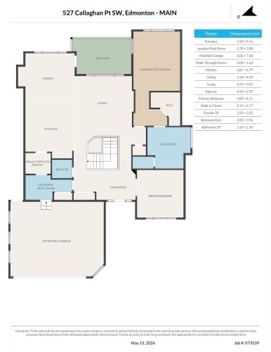 Floor plan - 527 Callaghan Point(E), Edmonton, AB - Other