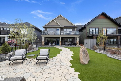 166 Edgewater Circle, Leduc, AB - Outdoor With Deck Patio Veranda With Facade