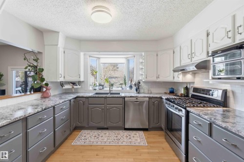 58 Patterson Cr, St. Albert, AB - Indoor Photo Showing Kitchen With Double Sink With Upgraded Kitchen