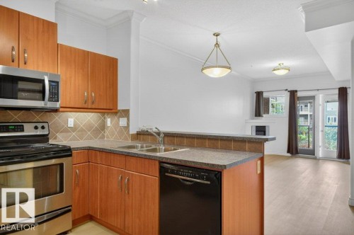 223 10121 80 Avenue, Edmonton, AB - Indoor Photo Showing Kitchen With Stainless Steel Kitchen With Double Sink
