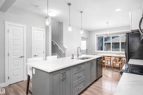1330 Enright Landing, Edmonton, AB - Indoor Photo Showing Kitchen With Double Sink With Upgraded Kitchen