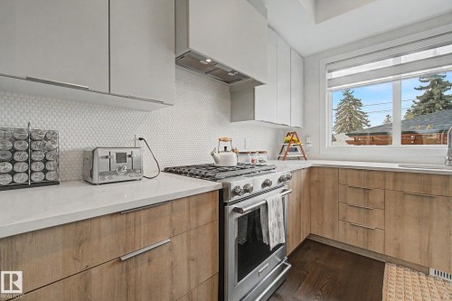 11406 55 Avenue, Edmonton, AB - Indoor Photo Showing Kitchen With Upgraded Kitchen