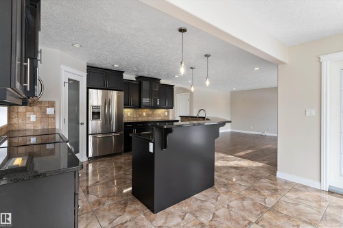 231 Greenfield Way, Fort Saskatchewan, AB - Indoor Photo Showing Kitchen With Upgraded Kitchen