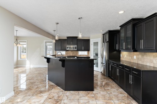 231 Greenfield Way, Fort Saskatchewan, AB - Indoor Photo Showing Kitchen With Upgraded Kitchen