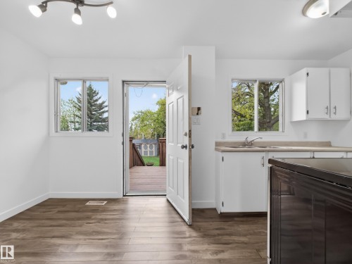 3520 49A Street, Edmonton, AB - Indoor Photo Showing Kitchen With Double Sink