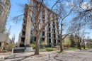 Multi-story building featuring extensive glazing, private balconies, and a concrete facade - 1205 10045 118 Street, Edmonton, AB  - Outdoor With Facade 