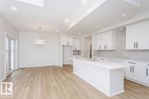 17332 5Th Street Nw, Edmonton, AB - Indoor Photo Showing Kitchen With Double Sink With Upgraded Kitchen