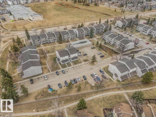 Aerial perspective showcasing a multi-building residential complex - 6 3803 76 Street, Edmonton, AB - 