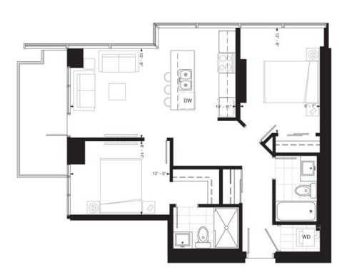 Floor plan - 3302 10180 103 Street, Edmonton, AB - Other