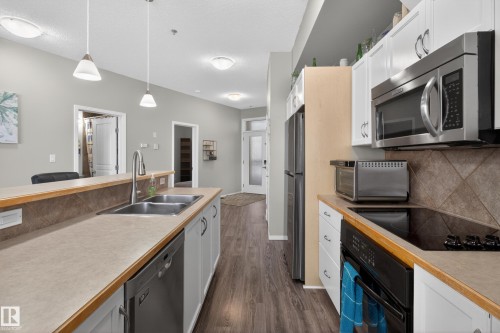 341 4827 104A Street, Edmonton, AB - Indoor Photo Showing Kitchen With Double Sink