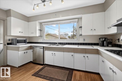 13015 115 Street, Edmonton, AB - Indoor Photo Showing Kitchen With Double Sink