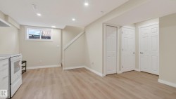 Open-concept room featuring light wood-finish flooring, recessed lighting, and a neutral wall palette - 