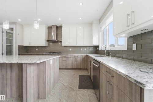 2029 89B Street, Edmonton, AB - Indoor Photo Showing Kitchen With Upgraded Kitchen