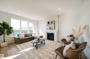 77 Chartres Close, St. Albert, AB  - Indoor Photo Showing Living Room With Fireplace 
