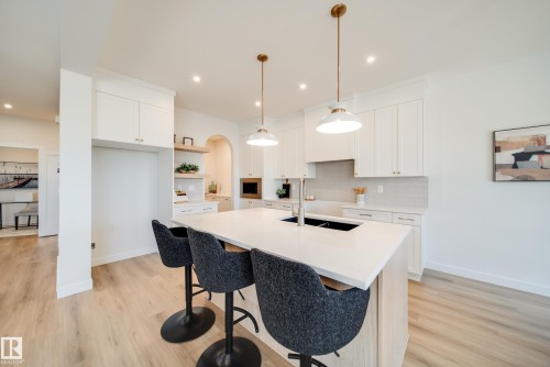 77 Chartres Close, St. Albert, AB - Indoor Photo Showing Kitchen With Double Sink With Upgraded Kitchen