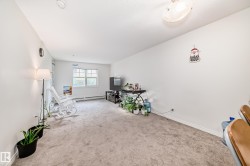 Spacious room featuring neutral carpeting, white wall finishes, and a multi-pane window - 