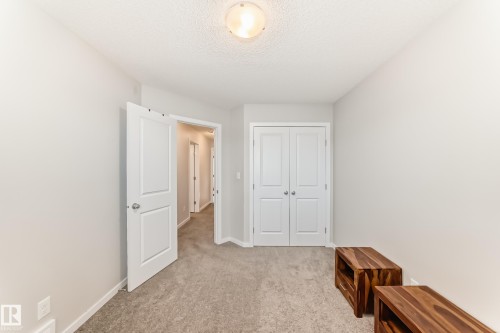 Neutral-toned carpeting paired with light gray walls and white trim - 328 Watt Boulevard, Edmonton, AB - Indoor Photo Showing Other Room