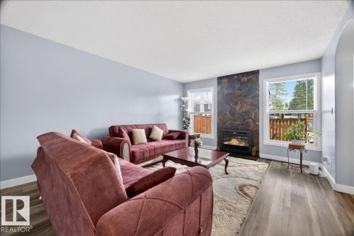 6528 184 Street, Edmonton, AB - Indoor Photo Showing Living Room With Fireplace