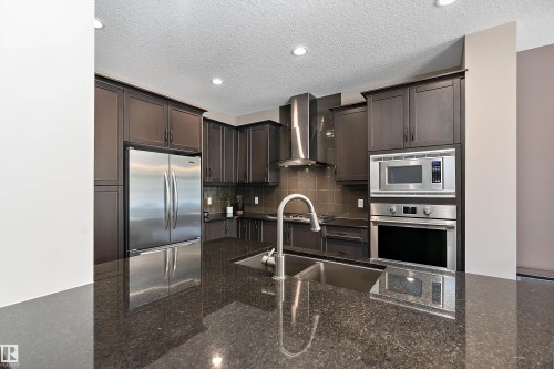 268 Sheppard Circle, Leduc, AB - Indoor Photo Showing Kitchen With Double Sink With Upgraded Kitchen