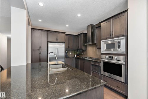 268 Sheppard Circle, Leduc, AB - Indoor Photo Showing Kitchen With Double Sink With Upgraded Kitchen