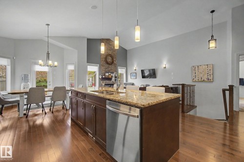 3433 West Landing Landing, Edmonton, AB - Indoor Photo Showing Kitchen With Double Sink With Upgraded Kitchen