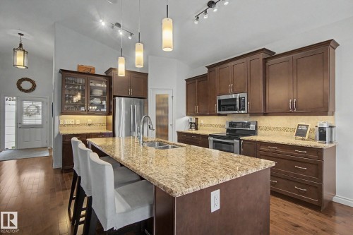 3433 West Landing Landing, Edmonton, AB - Indoor Photo Showing Kitchen With Double Sink With Upgraded Kitchen