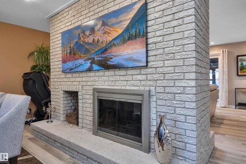 14 Ash Place, St. Albert, AB - Indoor Photo Showing Living Room With Fireplace