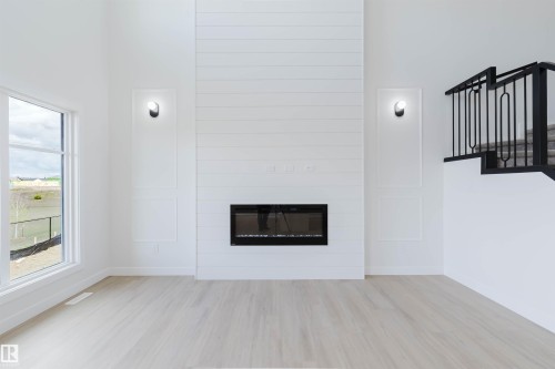 226 Edgemont Green, Edmonton, AB - Indoor Photo Showing Living Room With Fireplace