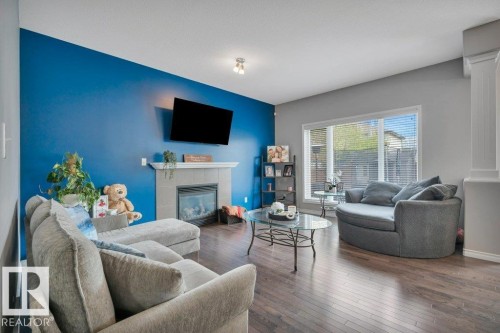 59 Nadine Way, St. Albert, AB - Indoor Photo Showing Living Room With Fireplace