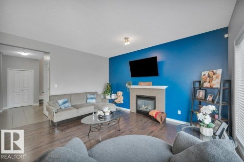 59 Nadine Way, St. Albert, AB - Indoor Photo Showing Living Room With Fireplace