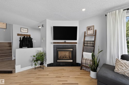 5 Arlington Drive, St. Albert, AB - Indoor Photo Showing Living Room With Fireplace