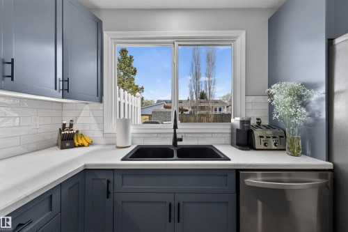 5 Arlington Drive, St. Albert, AB - Indoor Photo Showing Kitchen With Double Sink