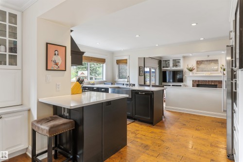4711 Whitemud Road, Edmonton, AB - Indoor Photo Showing Kitchen With Upgraded Kitchen
