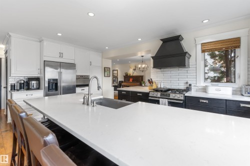 4711 Whitemud Road, Edmonton, AB - Indoor Photo Showing Kitchen With Upgraded Kitchen