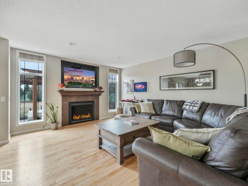 20853 92A Avenue Nw, Edmonton, AB - Indoor Photo Showing Living Room With Fireplace