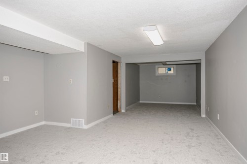 Huge family room with new plush carpet.  Lots of room to add bedroom 5 at the end with a window if desired. - 11436 161 Avenue, Edmonton, AB - Indoor Photo Showing Other Room