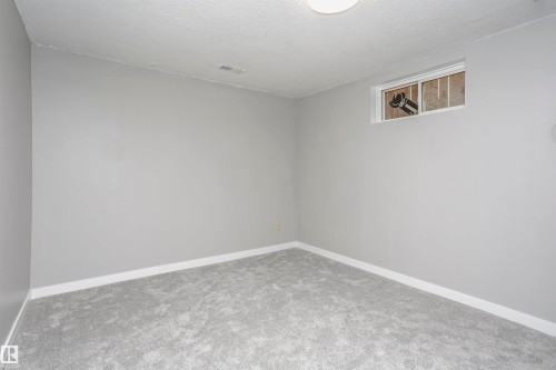 Bedroom 4 in basement with new plush carpet and closet areas. - 11436 161 Avenue, Edmonton, AB - Indoor Photo Showing Other Room