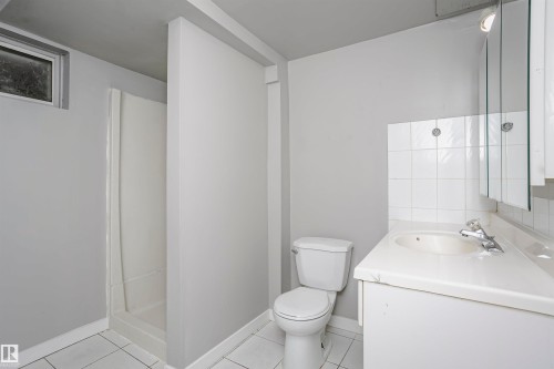 3 Pc bathroom in basement with tile flooring. - 11436 161 Avenue, Edmonton, AB - Indoor Photo Showing Bathroom