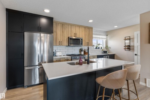 19220 27 Avenue, Edmonton, AB - Indoor Photo Showing Kitchen With Upgraded Kitchen