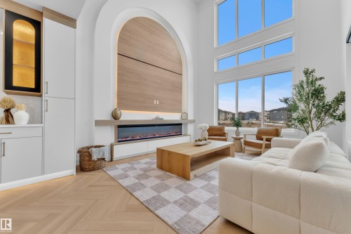 8458 Mayday Link, Edmonton, AB - Indoor Photo Showing Living Room