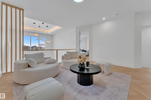 8458 Mayday Link, Edmonton, AB - Indoor Photo Showing Living Room