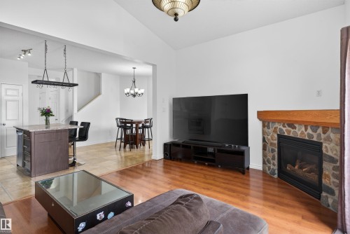 9014 166 Avenue, Edmonton, AB - Indoor Photo Showing Living Room With Fireplace